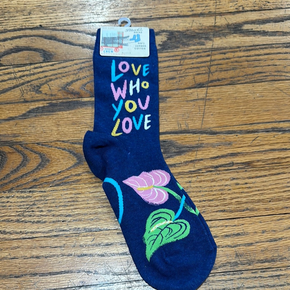 Blue Q Novelty Colorful Love Message Socks